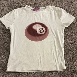 Edikted White Tee with Pink Label